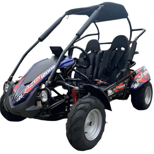 TrailMaster Blazer i200R Electric Go Kart, 48v Lithium Battery, Mid-Sized, Kids Ages 7-12 – Blue
