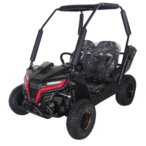 TrailMaster Cheetah i6 Electric Kids Go Kart, 48v 650w, Kids Ages 4-9 – Red